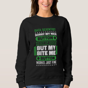 Sudadera Bite Button funciona ciencia de datos y ciencia de
