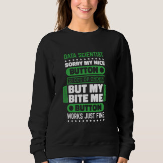 Sudadera Bite Button funciona ciencia de datos y ciencia de