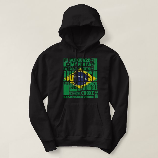 Sudadera BJJ A a Z    GlosarioClásico brasileño Jiu Jitsu  (Diseño del anverso)