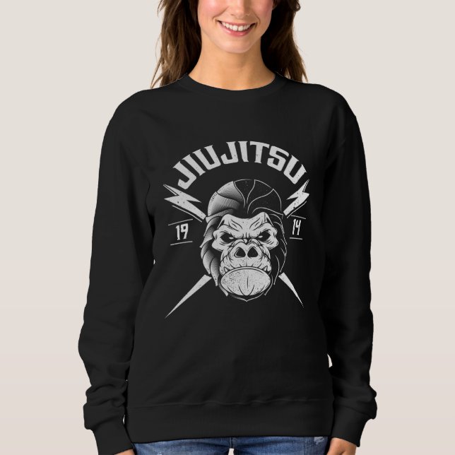 Sudadera BJJ Gorilla  Brazilian Jiu Jitsu and Grappling (Anverso)