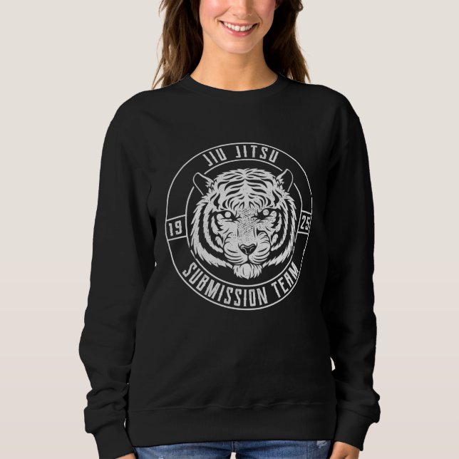 Sudadera BJJ Tiger  Brazilian Jiu Jitsu and Grappling (Anverso)