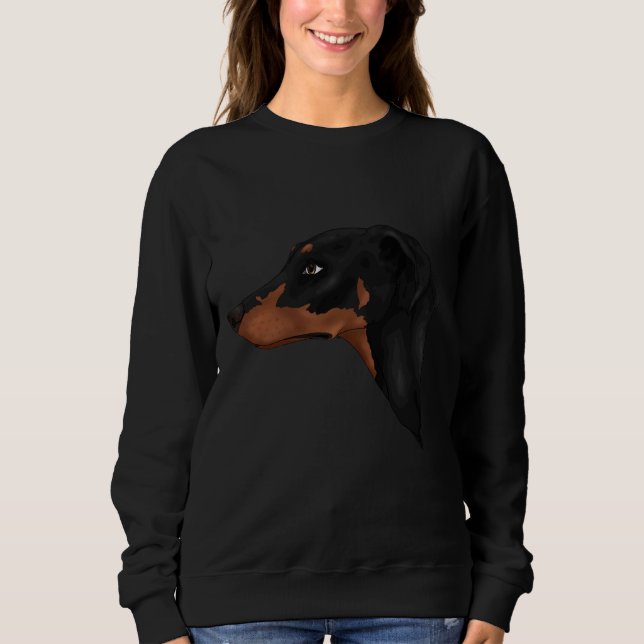 Sudadera Black And Tan Natural Oars Doberman (Anverso)