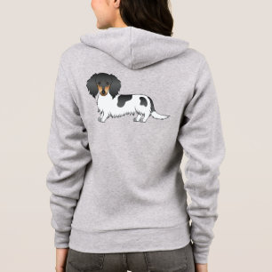 Sudadera Black And Tan Piebald Long Hair Dachshund Dog