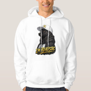 Sudadera Black Anime Dog Streetwear Art I'm Realistic