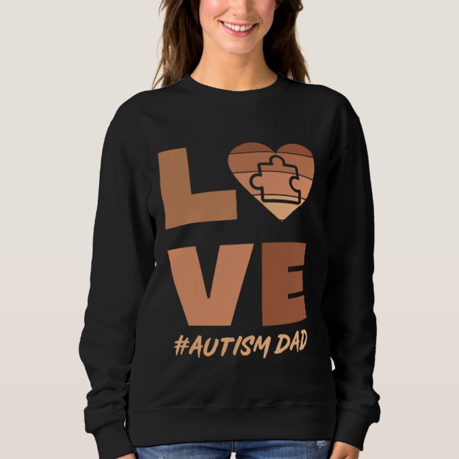 Sudadera Black Autism Dad Of Autistic Son Kid Neurodiverse  (Anverso)