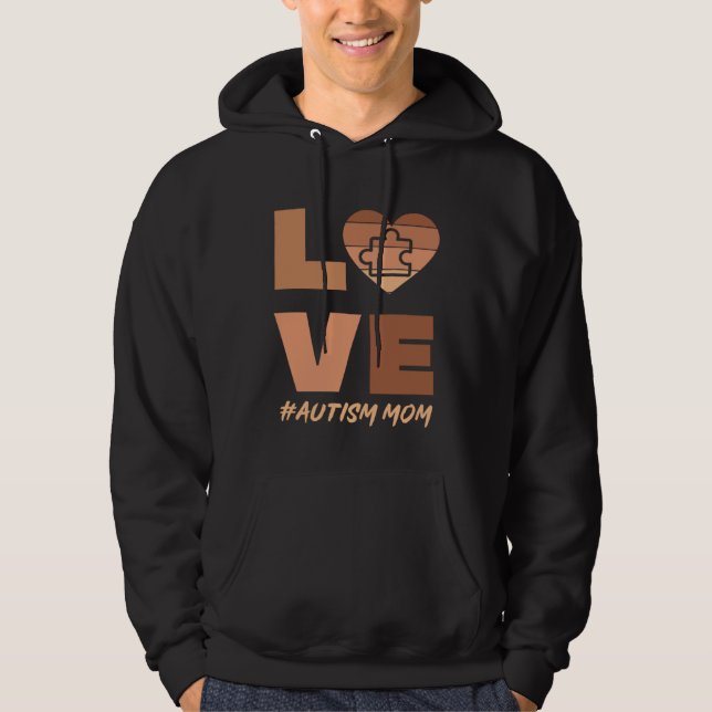 Sudadera Black Autism Mom Love Mom Of Autistic Son Kids Neu (Anverso)