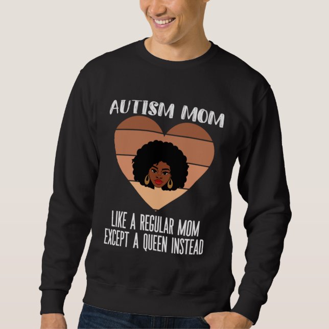 Sudadera Black Autism Mom Of Autistic Son Kids Afro Neurodi (Anverso)