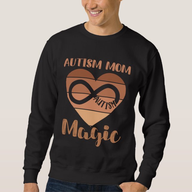 Sudadera Black Autism Mom Of Autistic Son Kids Neurodiversi (Anverso)