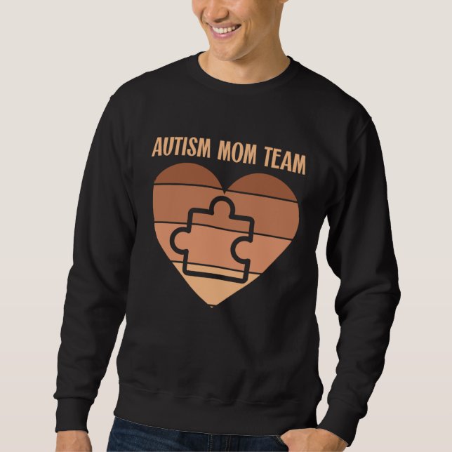 Sudadera Black Autism Mom Team Autistic Son Kid Neurodivers (Anverso)
