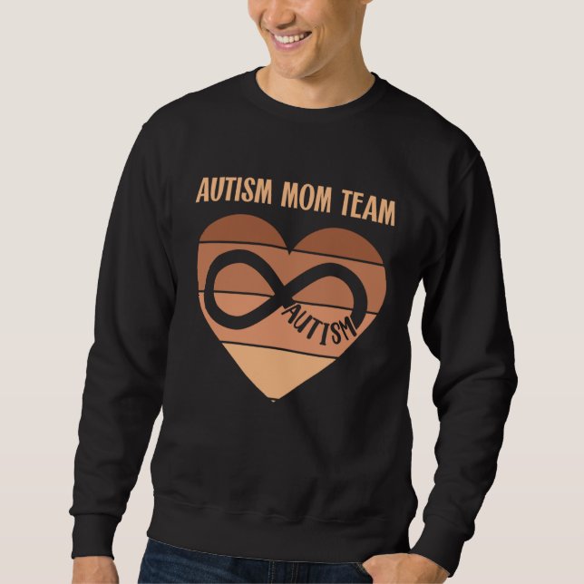 Sudadera Black Autism Mom Team Autistic Son Kid Neurodivers (Anverso)