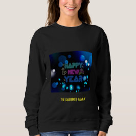 Sudadera Black & Blue Midnight Sparkle Neon Glow New Year 