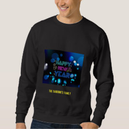 Sudadera Black & Blue Midnight Sparkle Neon Glow New Year 