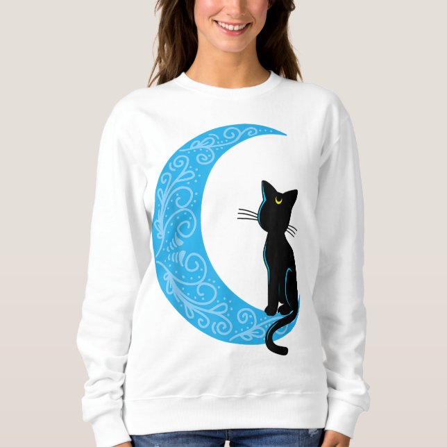 Sudadera Black Cat Crescent Moon Sailor Mom (Anverso)