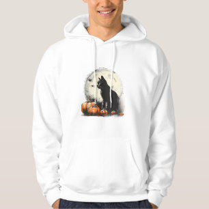 Sudadera Black Cat Halloween Spookan Moon Artwork Pumpkin S