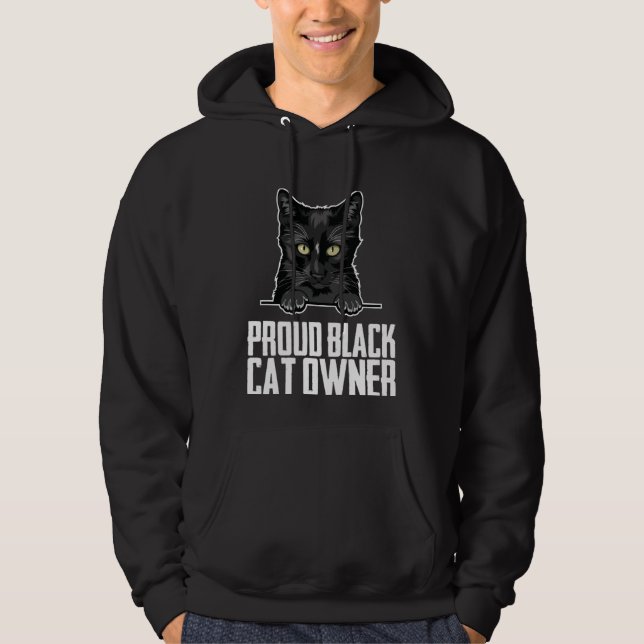 Sudadera Black cat mom  Black kitten  Black cat father (Anverso)