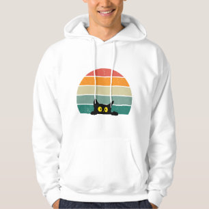 Sudadera Black Cat Peeking Sunset Vintage 4