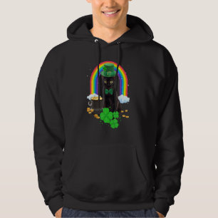Sudadera Black Cat St Patricks Day Leprechaun Costume Shamr