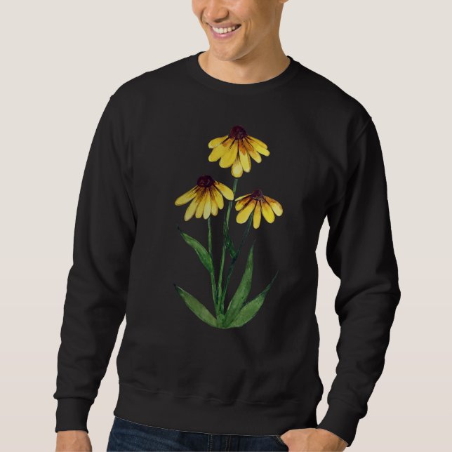 Sudadera Black Eyed Susan Flower Garden Art Floral Gardener (Anverso)