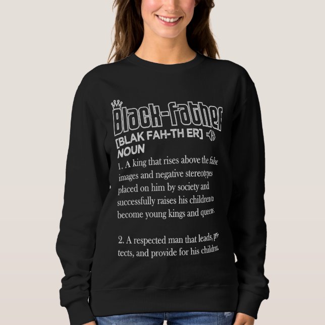 Sudadera Black Father Definition African American Father's  (Anverso)