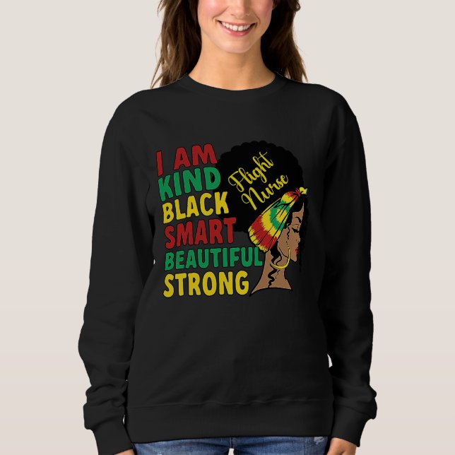 Sudadera Black Flight Nurse African American Flight Nursing (Anverso)