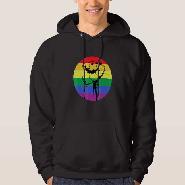 Sudadera Black Gay Afro-American Pro Black Lgbt Pride Mes (Anverso)
