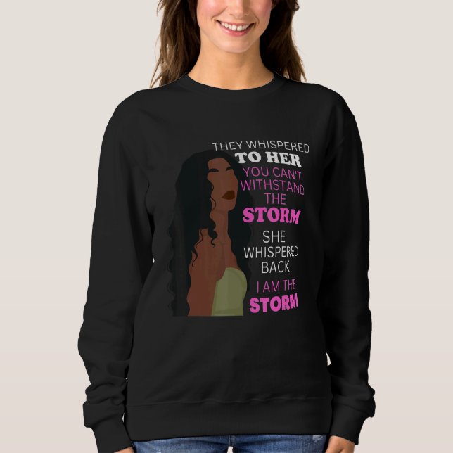 Sudadera Black Girl Storm Melanin Women Girls Afro American (Anverso)