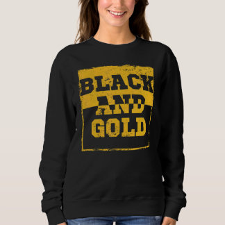 Sudadera Black Gold Game Day Group Shirt for High School Fo
