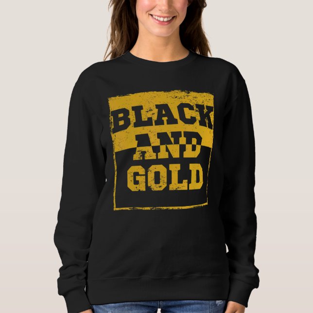 Sudadera Black Gold Game Day Group Shirt for High School Fo (Anverso)