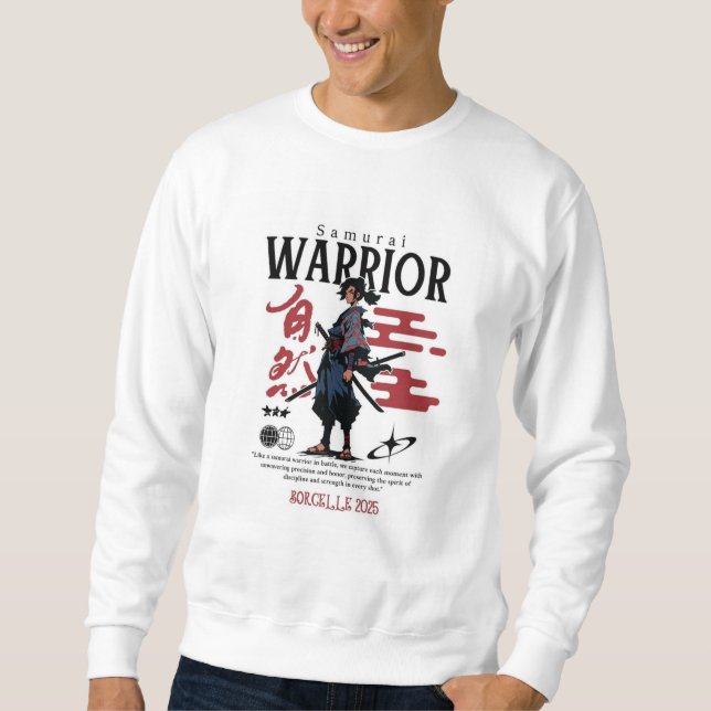 Sudadera Black & Green Samurai Head – Streetwear Maximalist (Anverso)