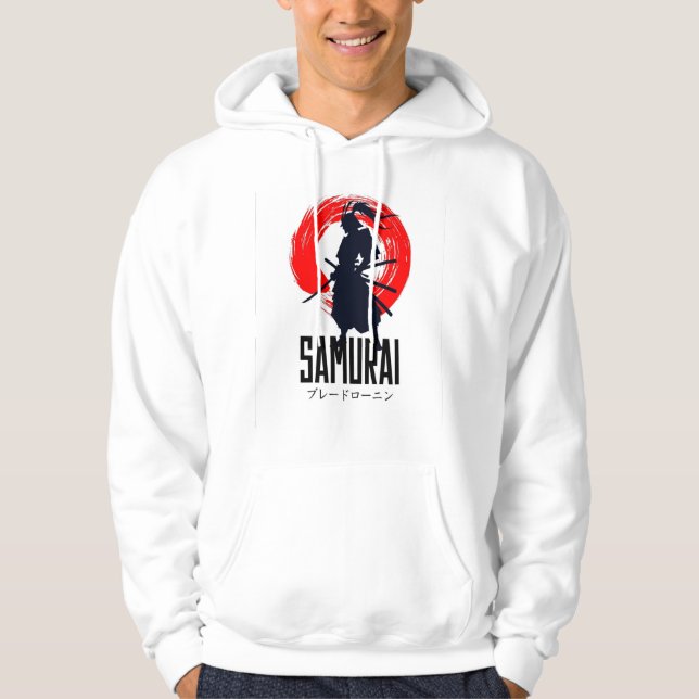 Sudadera Black & Green Samurai Head – Streetwear Maximalist (Anverso)