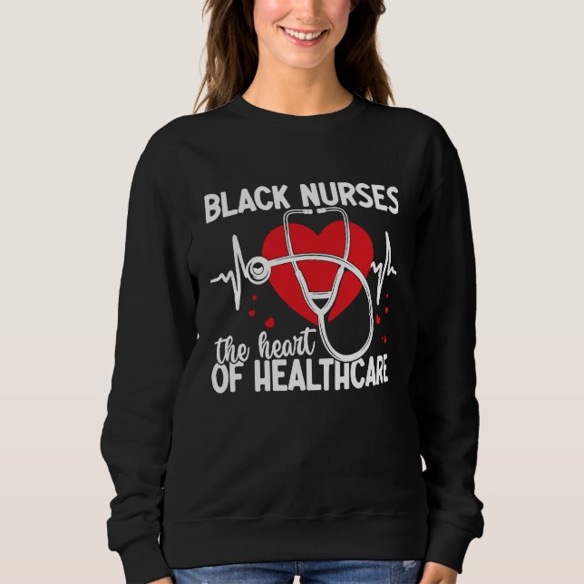 Sudadera Black Healthcare Worker African Nurse Nursing Enth (Anverso)