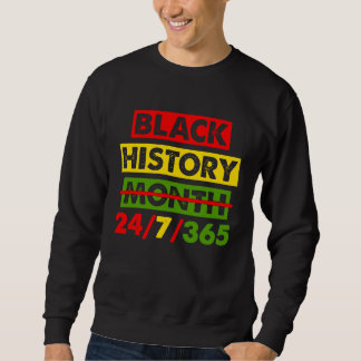 Sudadera Black History 24 7 365 Africa Map BHM Pride Afro W