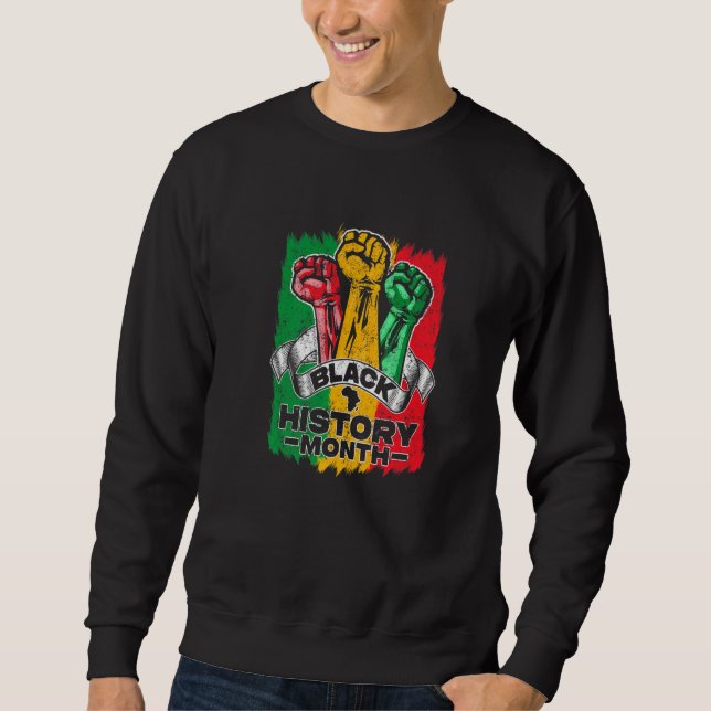 Sudadera Black History Month 2023 Hand Strong African Ameri (Anverso)