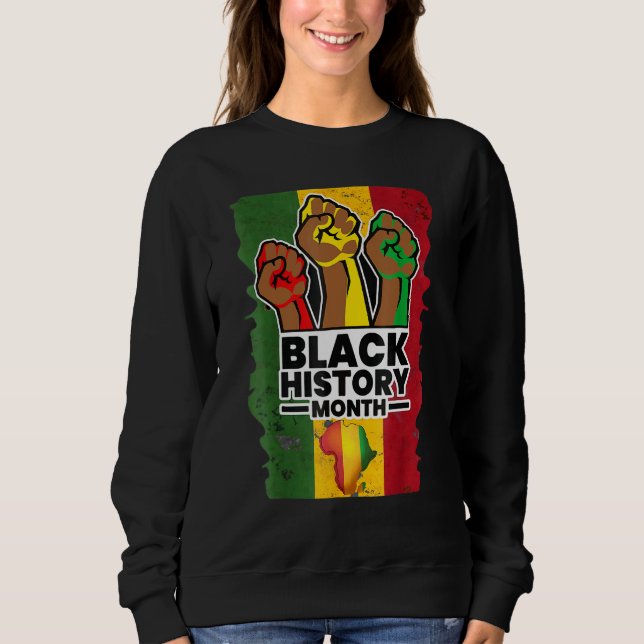 Sudadera Black History Month 2023 Hand Strong African Ameri (Anverso)