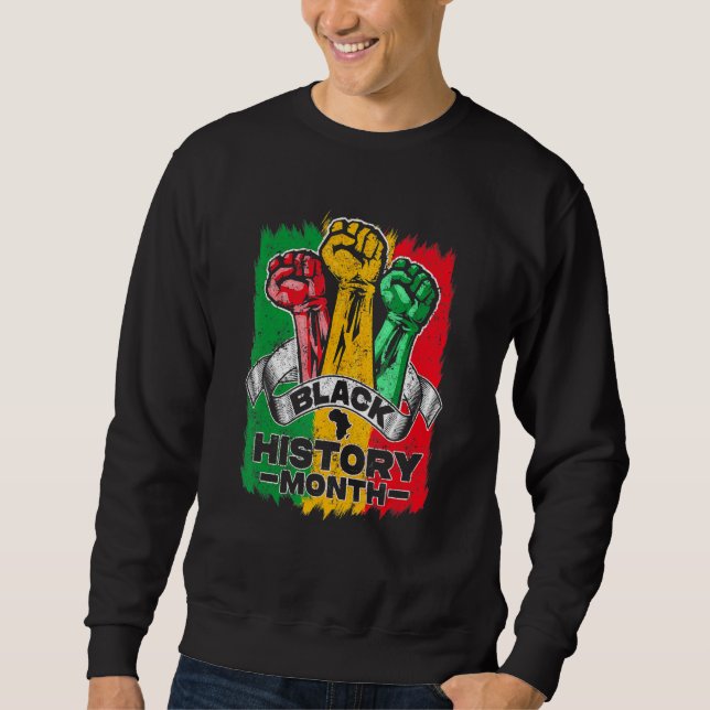 Sudadera Black History Month 2023 Hand Strong African Ameri (Anverso)