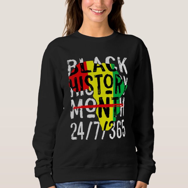 Sudadera Black History Month 247365 Africa Map Melanin 2022 (Anverso)