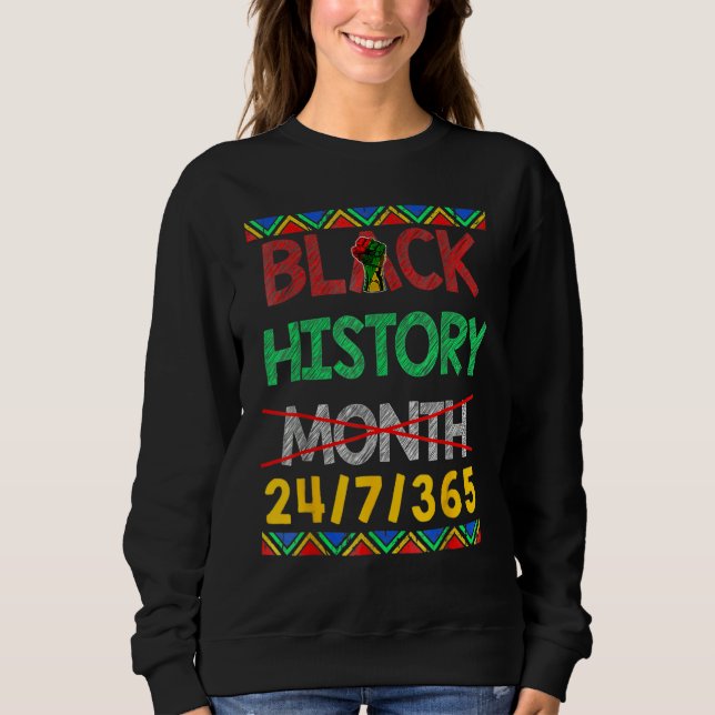 Sudadera Black History Month 24 7 BHM African Pride Men Wom (Anverso)