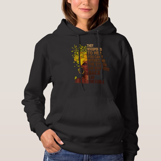 Sudadera Black History Month African Woman Afro I Am The St (Anverso)