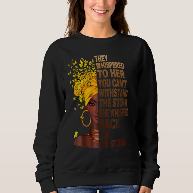 Sudadera Black History Month African Woman Afro I Am The St (Anverso)