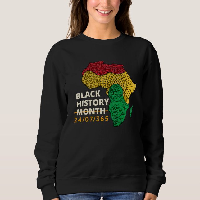 Sudadera Black History Month Afro Melanin Black Women Afro  (Anverso)