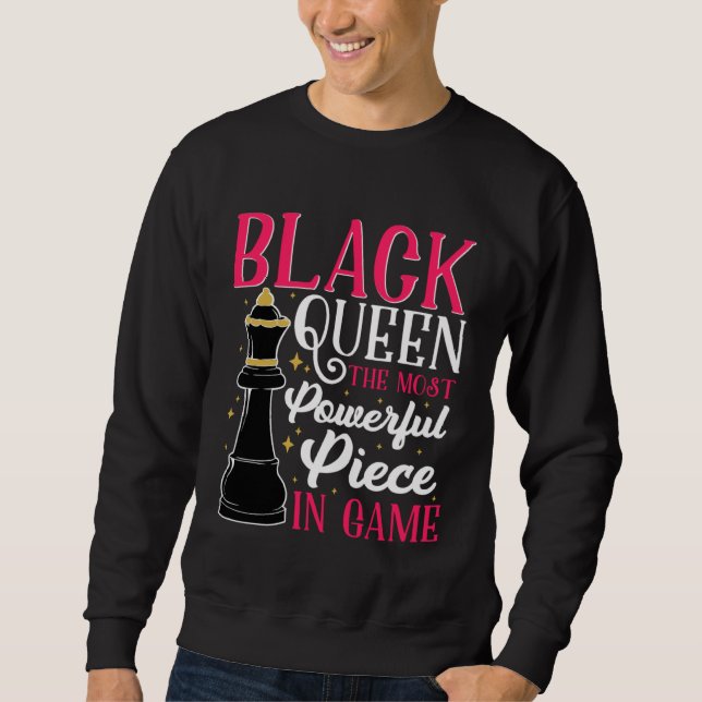 Sudadera Black History Month Black Women Queen Chess (Anverso)