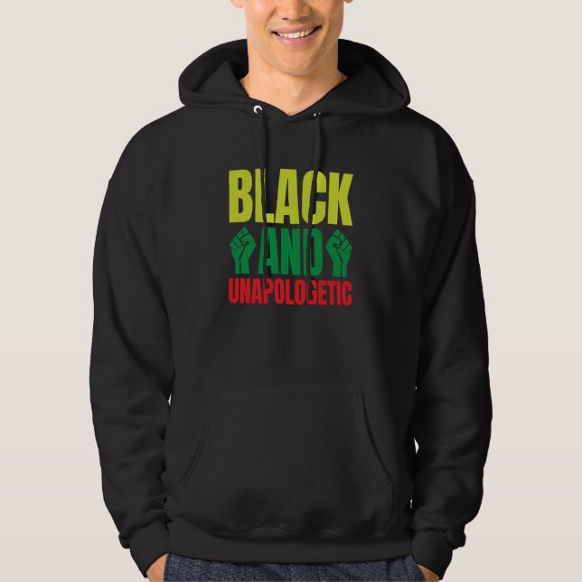 Sudadera Black History Month Decorations Black and Unapolog (Anverso)