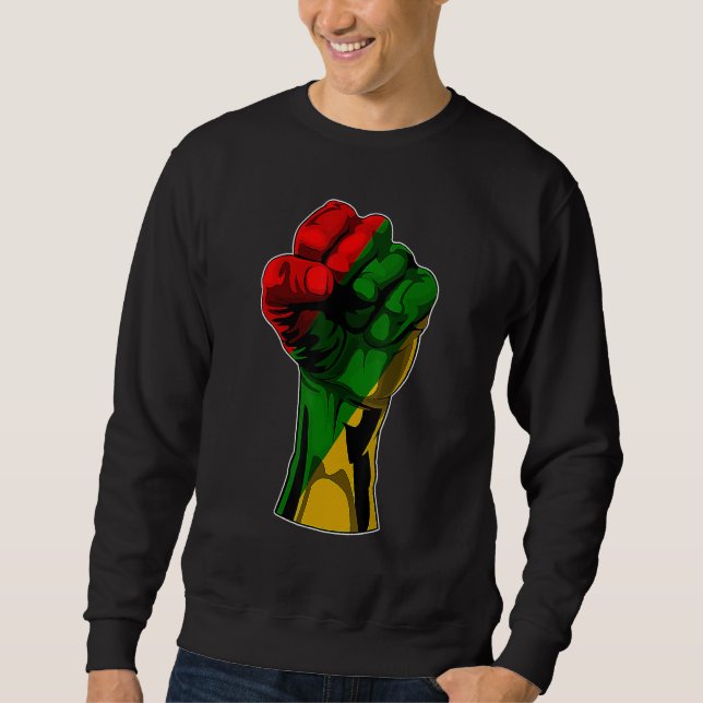 Sudadera Black History Month Fist Black Power African Women (Anverso)