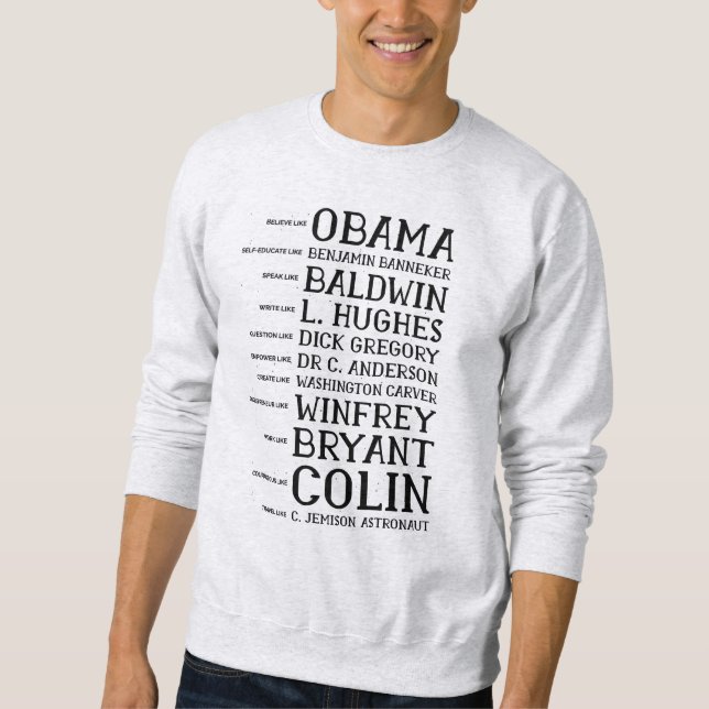 Sudadera black history month legends icons (Anverso)