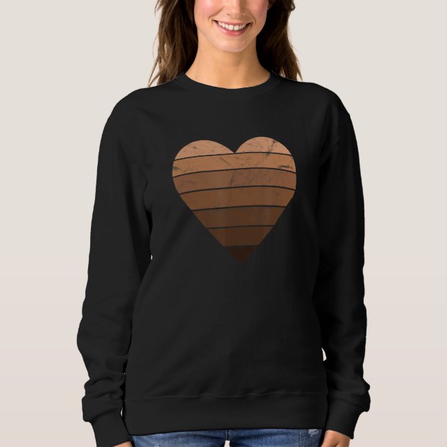 Sudadera Black History Month Melanin Skin Tone Heart (Anverso)