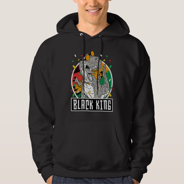 Sudadera Black History Month Rex Dinosaur Black King Dino B (Anverso)