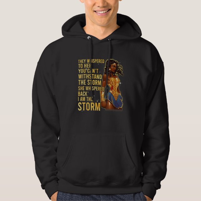 Sudadera Black History Month Shirt African Woman Afro I Am  (Anverso)
