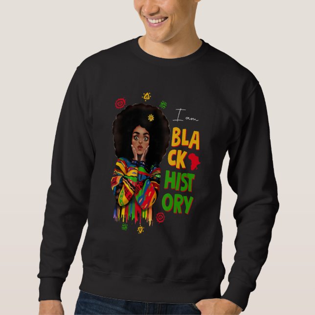 Sudadera Black History Month Shirt Girls African Woman Afro (Anverso)