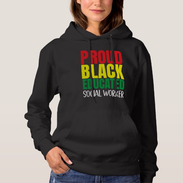 Sudadera Black History Month Social Worker African Culture (Anverso)