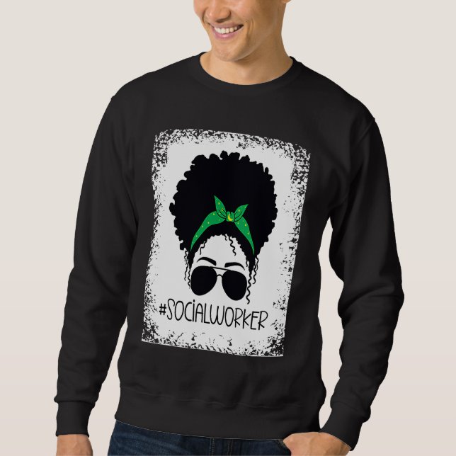Sudadera Black History Month Social Worker Black Education (Anverso)